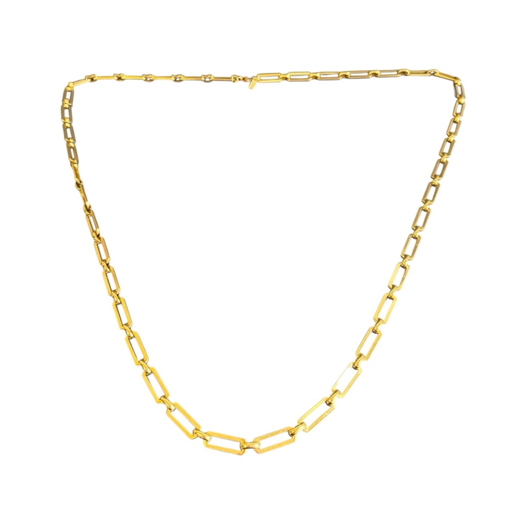Vintage Monet Chunky Chain Necklace Gold Tone 80s 90s Statement Old Money 38"